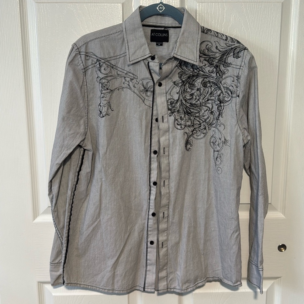 AT COLLINS button down dress shirt Medium